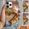 Maxcorner Fishing Compass Water Splash Personalized Name 3D Phone Case (10 Fish Species)
