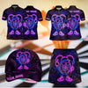 Maxcorners Darts Neon Dartboard Design Personalized Team Sportswear Set - Polo Shirt, Cap & Skorts