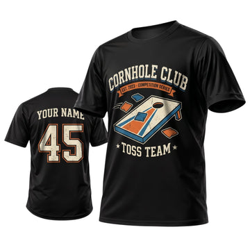 Maxcorners Cornhole Club Toss Team Personalized Name 3D Unisex Shirt