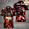 Maxcorners Grim Reaper Lightning Golf Polo Shirt, Customized Name, Team Name 3D Shirts (4 Colors)