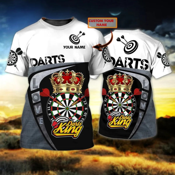 Maxcorners Dart Personalized 3D All Over Printed Dart King Shirt