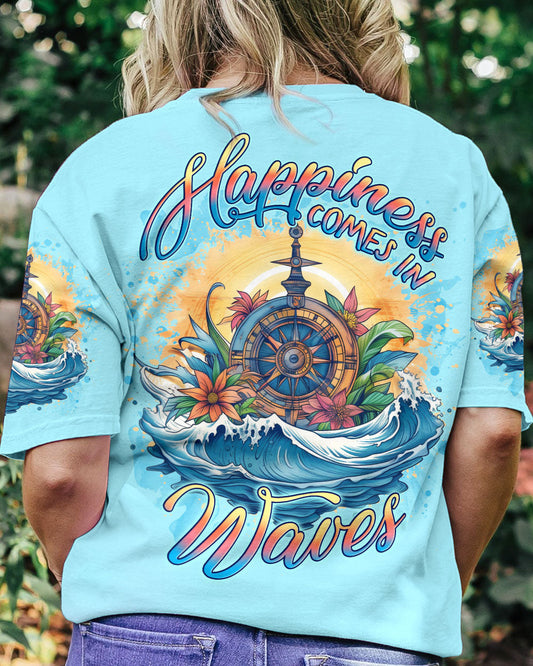 Maxcorners Happiness Comes In Waves Compass All Over Print LM2101