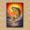 Maxcorners Crappie Fishing Inferno Ocean Splash Style Personalized Name 3D Poster