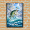 Maxcorners Crappie Fishing High Jump Ocean Sky Style Personalized Name 3D Poster