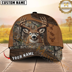 Maxcorners Buck Hunter Embroidered Camo Personalized Hat 3D Printed Multicolor
