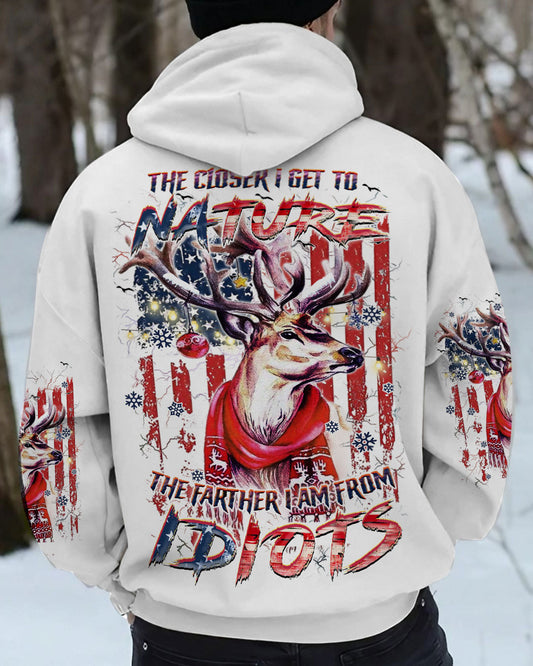 Maxcorners The Closer I Get To Nature Deer Christmas All Over Print LM2101