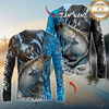 Maxcorners Fishing Sparkling Water Smoke Pattern Design Custom Name & Team Name 3D Shirts