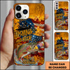 Maxcorners Fishing Phone Case And Beer Golden Splash Design Personalized Name 3D Phone Case (10 Fish Species)