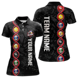 Maxcorners DNA Billiard Shirts For Men Custom Funny Pool Balls Billiard Jerseys Team Polo & Quarter Zip LM064