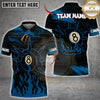 Maxcorners Billiards 8-Ball Flame Multicolor Customized Name, Team Name 3D Shirt