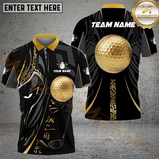Maxcorners Golf Black Panther Pro Personalized Name, Team Name 3D Shirt (6 Colors)