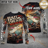 Maxcorners Fishing Bait Hook Drag Repeat Custom Name & Team Name 3D Shirts