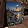 Maxcorners Wildlife Hunting Moose Duck Turkey Forest Collage Personalized Canvas Wall Art