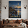 Maxcorners Wildlife Hunting Moose Duck Turkey Forest Collage Personalized Canvas Wall Art