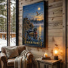 Maxcorners Wildlife Hunting Moose Duck Turkey Forest Collage Personalized Canvas Wall Art