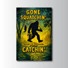 Maxcorners Fishing Gone Squatchin’ And Catchin’ Bigfoot Silhouette Personalized Name 3D Poster