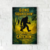 Maxcorners Fishing Gone Squatchin’ And Catchin’ Bigfoot Silhouette Personalized Name 3D Poster