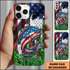 Maxcorners Fishing Phone Case Jump Grass Water Scene Personalized Name Phone Case (8 Fish Species)