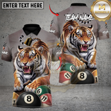 Maxcorners Power Tiger 8 Ball Billiards Personalized Name 3D Unisex Shirt