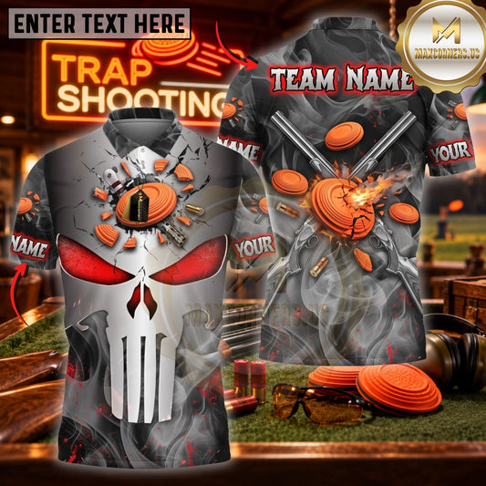Maxcorners Trap Shooting Marksman & Dynamic Shotgun Graphic Customized Name, Team Name 3D Shirts
