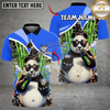 Maxcorners Billiards 8 Ball Funny 420 Smoking Panda Customized Name, Team Name 3D Shirt (6 Colors)