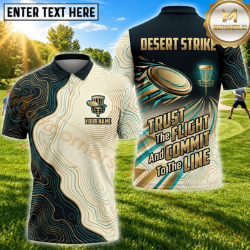 Maxcorners Disc Golf Desert Strike Basket Quote Personalized Name 3D Unisex Shirt