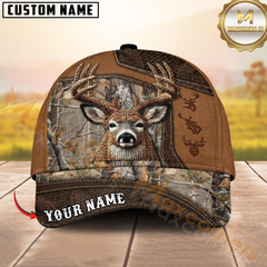 Maxcorners Buck Hunter Embroidered Camo Personalized Hat 3D Printed Multicolor