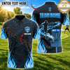 Maxcorners Disc Golf Basket & Flying Disc Graphic with Dynamic Flame Motion Design Multicolor Customized Name, Team Name 3D Shirts