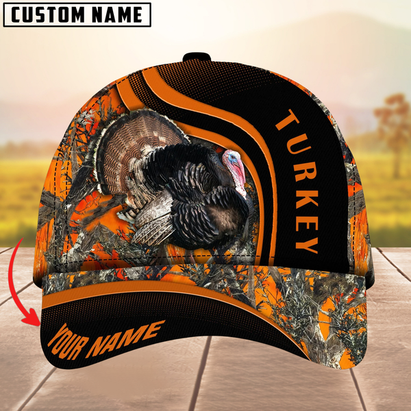 Maxcorners Premium Turkey Hunting Multicolor Personalized Name 3D Cap