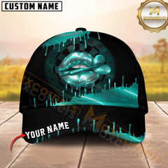 Maxcorners Darts Neon Holographic Lips Dartboard Multicolor Option Personalized Name 3D Cap