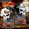Maxcorners Trap Shooting Eagle & Clay Target Shooting Graphic Multicolor Customized Name, Team Name 3D Shirts