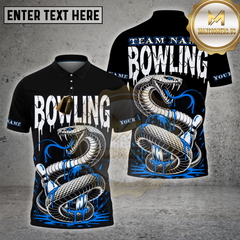Maxcorners Bowling Shirts Snake Venom Drip Design Multi Options Personalized Name, Team Name 3D Shirt