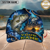 Maxcorners Fishing Smoke Hook Personalized Name 3D Cap