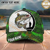 Maxcorners Fishing Green Honeycomb Hook Angler Personalized Name 3D Cap (12 Fish Species)