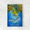 Maxcorners Mahi Mahi Fishing Underwater Hunting Scene Personalized Name 3D Poster