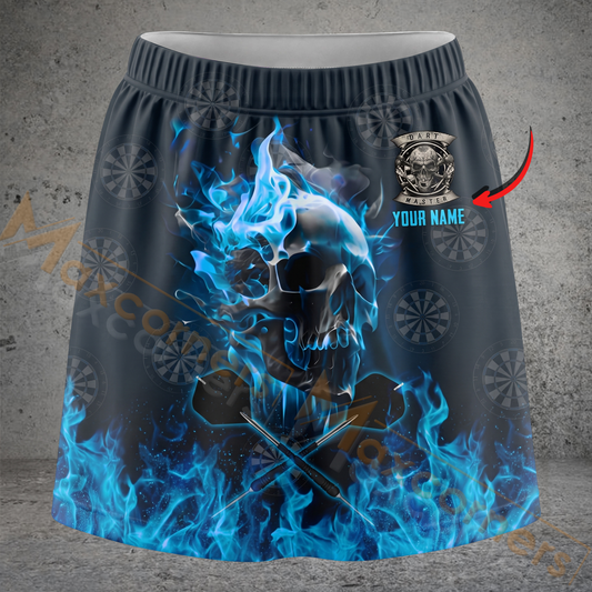 Maxcorners Darts Skull Dart Master Personalized 3D Skirts With Shorts