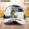 Maxcorners Fishing Blue Smoke Hexagon Pattern Personalized 3D Cap