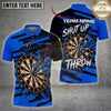 Maxcorners Darts & “Shut Up & Throw” Speed Stripe Graphic Multicolor Customized Name, Team Name 3D Shirts