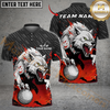 Maxcorners Golf Fierce Wolf Design Personalized Name, Team Name 3D Shirt (4 Colors)