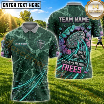 Maxcorners Disc Golf Green Forest Flying Disc Quote Personalized Name 3D Unisex Shirt