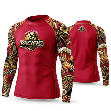 Maxcorners Personalized Dragon Tattoo Crimson Shirt with Golden Dragon Style Sleeves 3D All Over Printed Shirts, Best Gifts for Tattoo Lovers