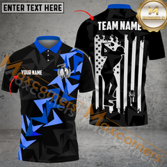 Maxcorners Golf Fallen Leaves Multicolor Option Customized Name, Team Name 3D Polo Shirt