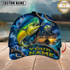 Maxcorners Fishing Smoke Hook Personalized Name 3D Cap
