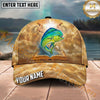Maxcorners Fishing Golden Faith Open Bible Splash Personalized Name 3D Cap (12 Fish Species)