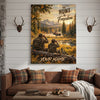 Maxcorners Wildlife Outdoor Northern Lights Hunting Personalized Canvas Wall Art