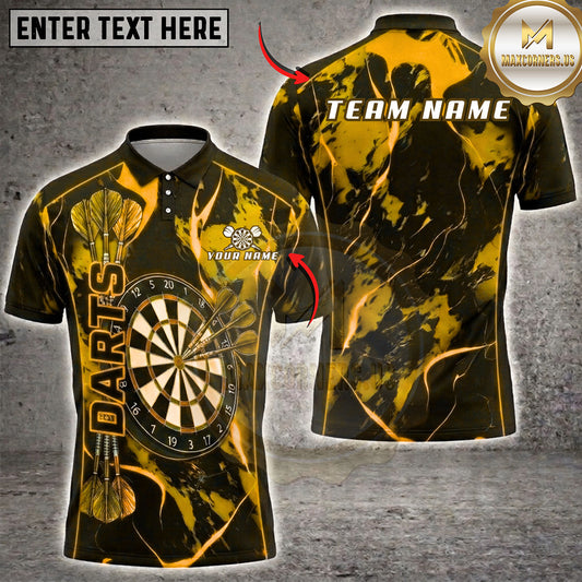 Maxcorners Darts Shadow Splash Dartboard Multiple Options Personalized Name, Team Name 3D Shirt