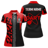 Maxcorners Men's Custom Dart Shirt - Maroon & Black Pattern With Bold Darts | Personalized Name LM2404