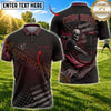 Maxcorners Disc Golf Basket & Skull Graphic with Dynamic Disc Golf Motion Design Multicolor Customized Name, Team Name 3D Shirts