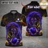 Maxcorners Electric Lion Golf Polo Customized Name, Team Name 3D Shirts (4 Colors)