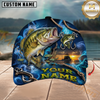 Maxcorners Fishing Smoke Hook Personalized Name 3D Cap